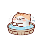 お風呂猫 冷静,（個別スタンプ：26）