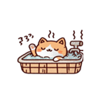 お風呂猫 冷静,（個別スタンプ：27）