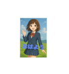 朝のおはようはいいことあるよ（個別スタンプ：8）