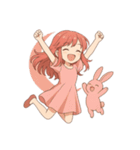 月子とうさぎの日常（個別スタンプ：1）