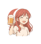 月子とうさぎの日常（個別スタンプ：6）