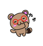 赤メガネ狸（個別スタンプ：3）
