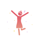 動くピクトグラム 4 ピンク版 敬語 挨拶（個別スタンプ：2）