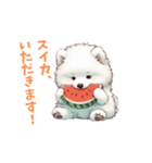 もふサモエドとひんやりひと休み（個別スタンプ：12）