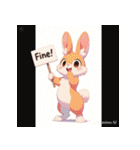 ふわふわうさぎの日常スタンプok（個別スタンプ：28）