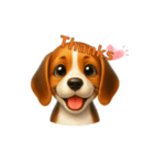 かわいく伝える♪ビーグル犬のスタンプ（個別スタンプ：5）