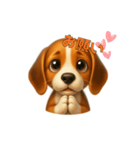 かわいく伝える♪ビーグル犬のスタンプ（個別スタンプ：7）