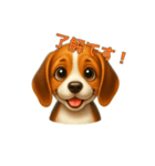 かわいく伝える♪ビーグル犬のスタンプ（個別スタンプ：16）