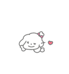 ふたりはなかよしスタンプ(しろいぬちゃん)（個別スタンプ：34）
