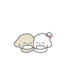 ふたりはなかよしスタンプ(しろいぬちゃん)（個別スタンプ：38）