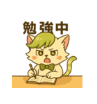 にゃいんずの緑色担当・みどにゃん（個別スタンプ：40）