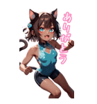 スポーツキャットちゃん チャイナVer BIG（個別スタンプ：23）