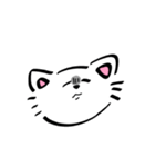 ゆるいしろ猫（個別スタンプ：7）
