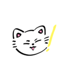 ゆるいしろ猫（個別スタンプ：8）