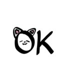 ゆるいしろ猫（個別スタンプ：9）