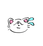 ゆるいしろ猫（個別スタンプ：13）