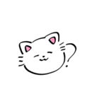 ゆるいしろ猫（個別スタンプ：16）