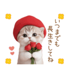 スコティッシュ猫 感謝と思いやり 母の日（個別スタンプ：15）
