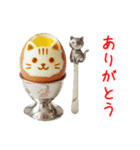 エッグ(卵)料理の猫、あれこれ一言（個別スタンプ：21）
