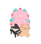 【ピアノ】BIGふんわりくまたん年末年始（個別スタンプ：20）