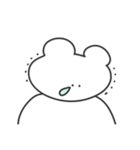 使いやすい無表情動物（くま）（個別スタンプ：8）