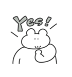 使いやすい無表情動物（くま）（個別スタンプ：15）