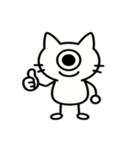 まんまる一つ目猫のスタンプ（個別スタンプ：11）