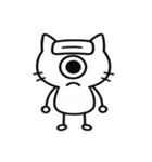 まんまる一つ目猫のスタンプ（個別スタンプ：25）