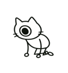 まんまる一つ目猫のスタンプ（個別スタンプ：34）