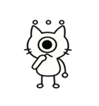 まんまる一つ目猫のスタンプ（個別スタンプ：36）
