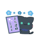 動く♡黒猫とネモフィラ 敬語スタンプ（個別スタンプ：19）