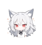 ウルふわ！ウルフガールの日常（個別スタンプ：4）