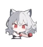 ウルふわ！ウルフガールの日常（個別スタンプ：15）