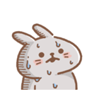 表情豊かなうさぎ usamusiのスタンプ21（個別スタンプ：21）
