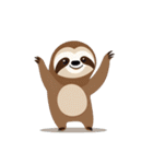 ナマケモノポーズ（個別スタンプ：7）