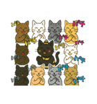 ハチの衣装を着た黒猫のスタンプ（個別スタンプ：40）