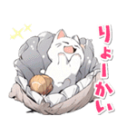 ダジャレ♡ゆるい手書きネコ（個別スタンプ：5）