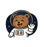 クマと宇宙の大冒険@SFW（個別スタンプ：3）
