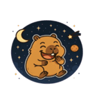 カピバラと宇宙の夢@SFW（個別スタンプ：4）