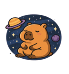 カピバラと宇宙の夢@SFW（個別スタンプ：9）
