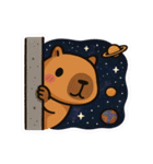 カピバラと宇宙の夢@SFW（個別スタンプ：23）