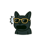 クールすぎる黒犬スタンプ その1（個別スタンプ：3）