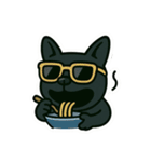 クールすぎる黒犬スタンプ その1（個別スタンプ：4）