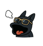 クールすぎる黒犬スタンプ その1（個別スタンプ：5）
