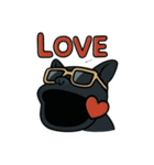 クールすぎる黒犬スタンプ その1（個別スタンプ：7）