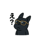 クールすぎる黒犬スタンプ その1（個別スタンプ：8）
