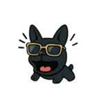 クールすぎる黒犬スタンプ その1（個別スタンプ：11）