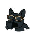 クールすぎる黒犬スタンプ その1（個別スタンプ：12）