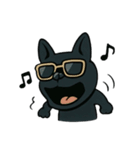 クールすぎる黒犬スタンプ その1（個別スタンプ：19）