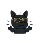 クールすぎる黒犬スタンプ その1（個別スタンプ：21）